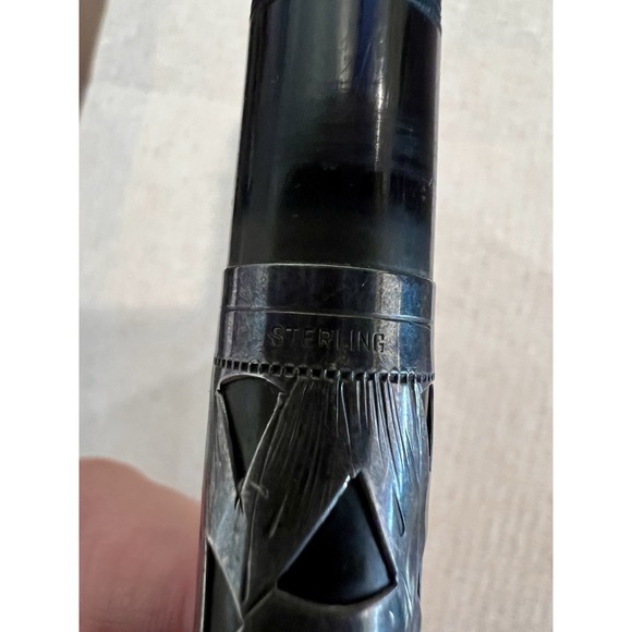 Ultra Rare Waterman 455 Sterling Silver Overlay Fountain Pen 1925 - Picture 8 of 13